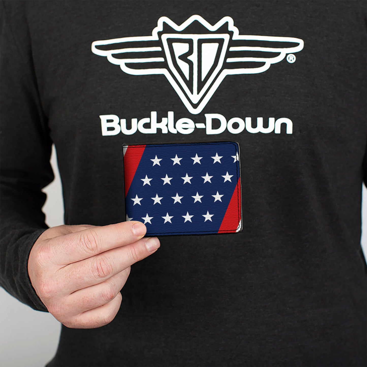 Bi-Fold Wallet - American Flag Diagonal