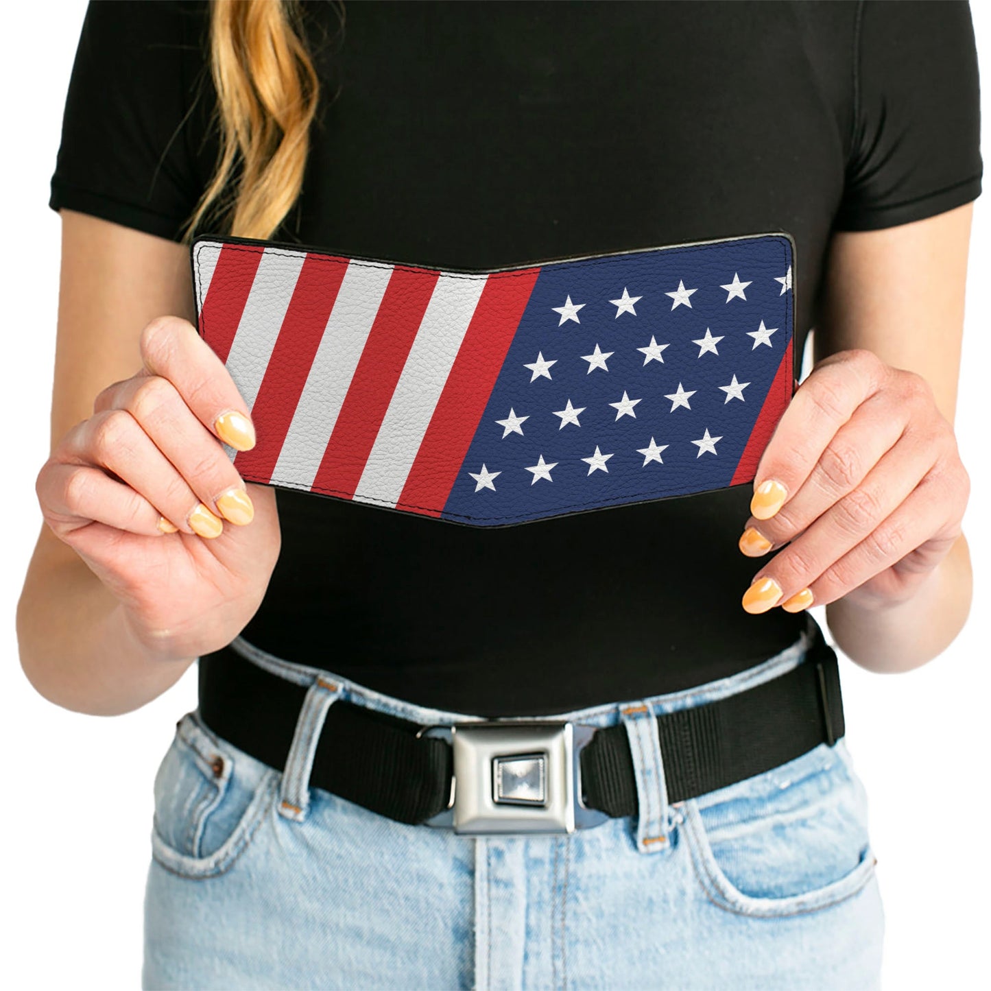 Bi-Fold Wallet - American Flag Diagonal
