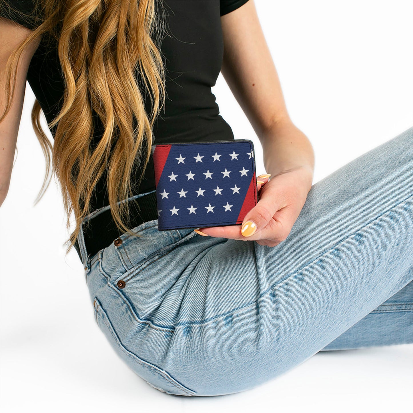 Bi-Fold Wallet - American Flag Diagonal