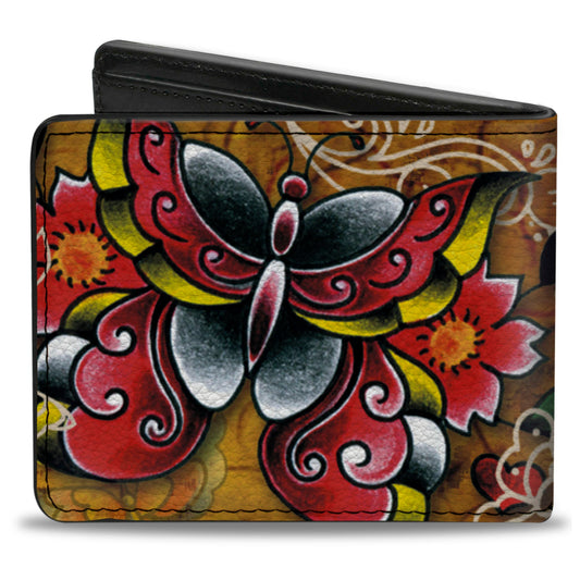 Bi-Fold Wallet - Tattoo Johnny-Butterflies