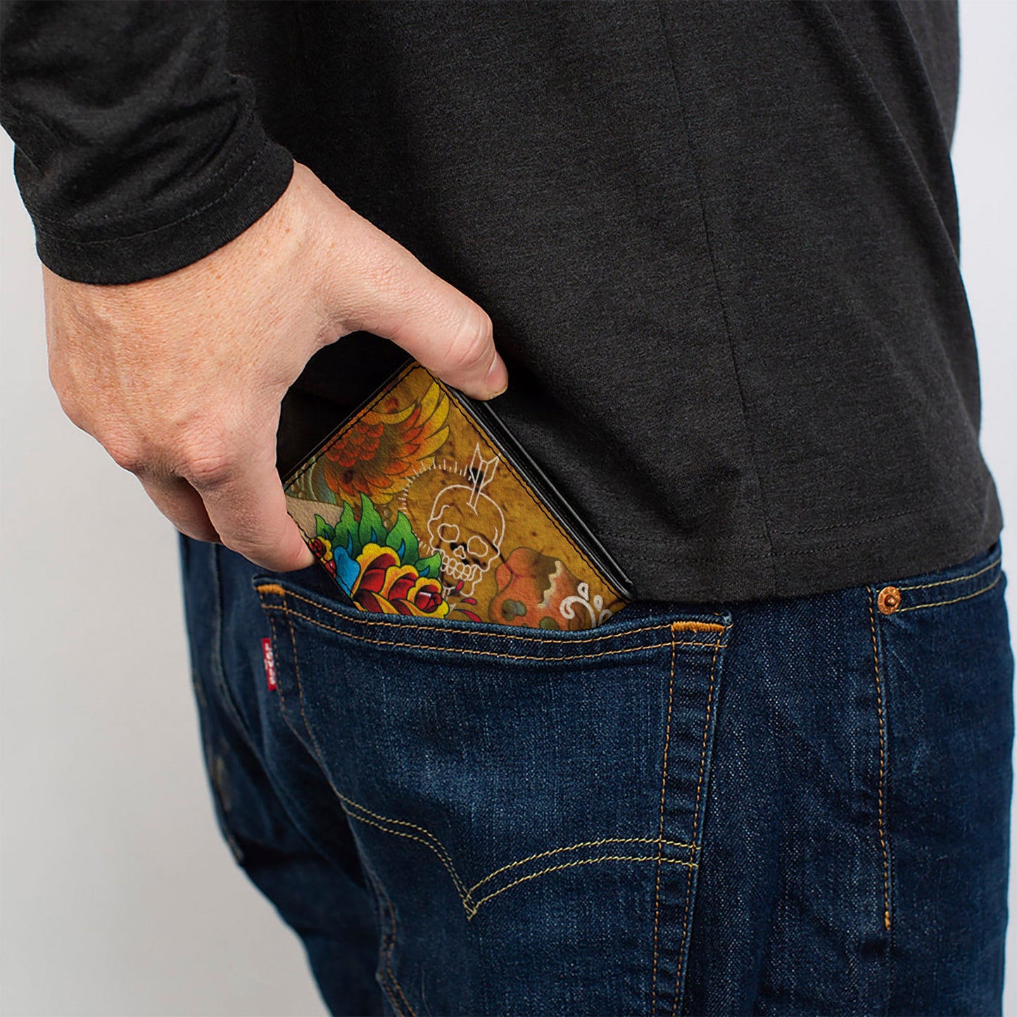 Bi-Fold Wallet - Tattoo Johnny-Candles & Skulls