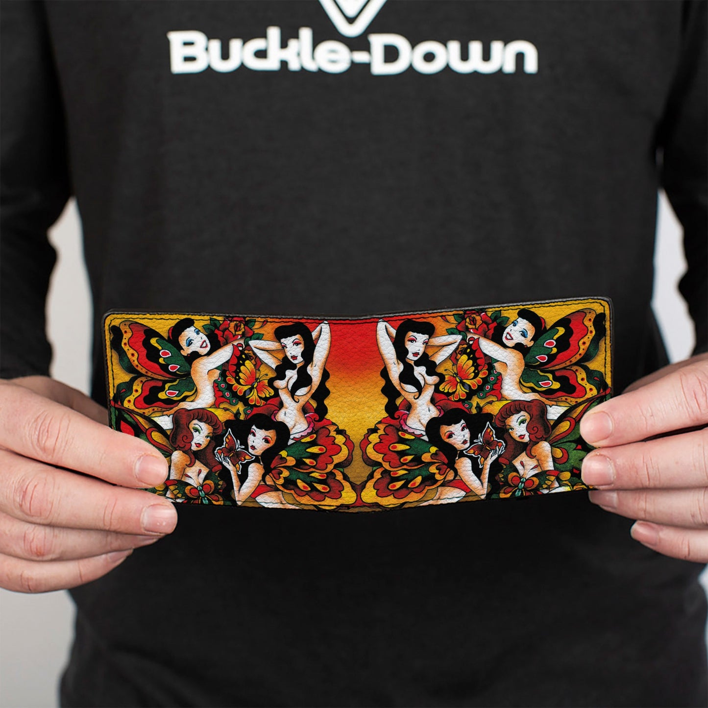 Bi-Fold Wallet - Tattoo Johnny-Butterfly Girl