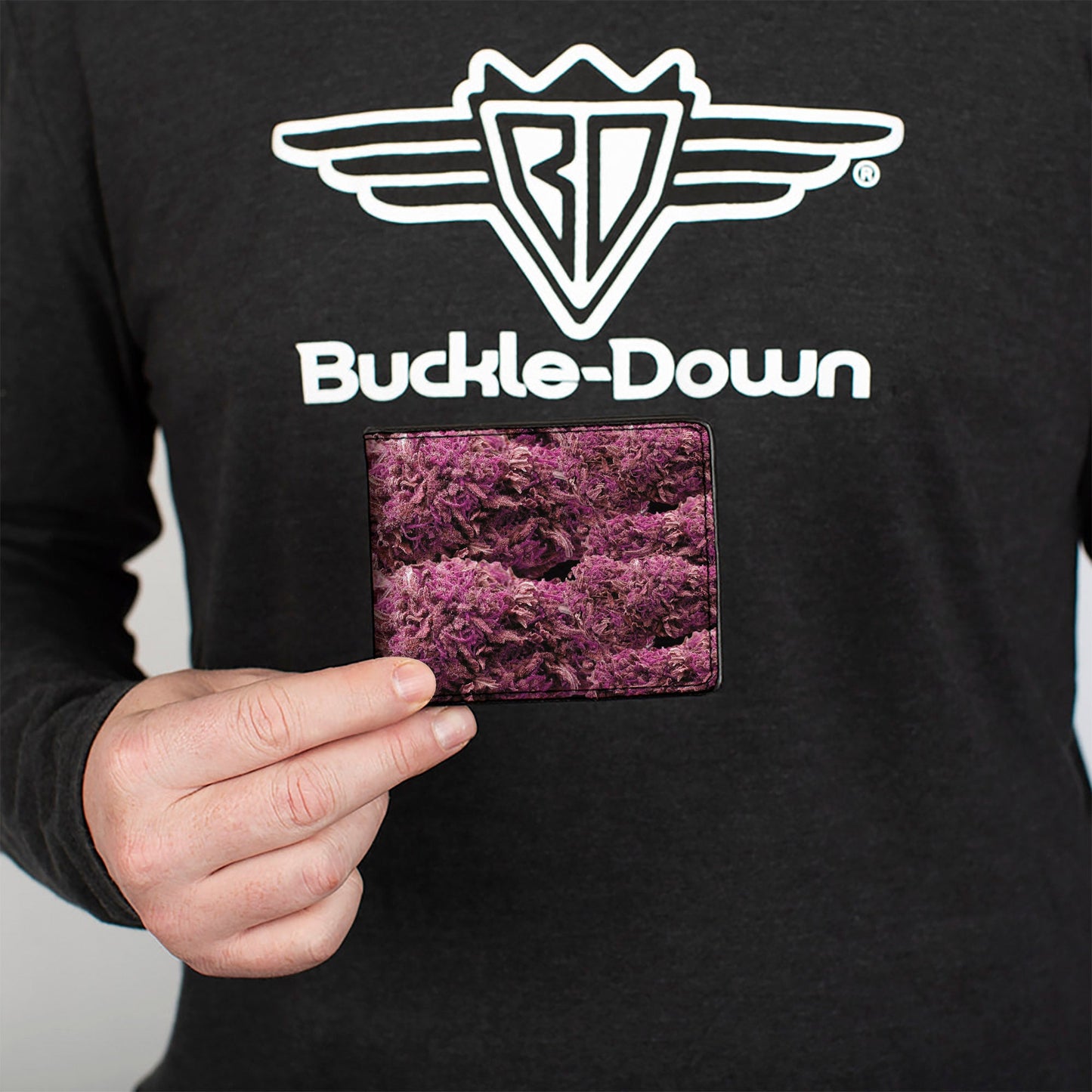 Bi-Fold Wallet - Vivid Marijuana Nugs Stacked Purples