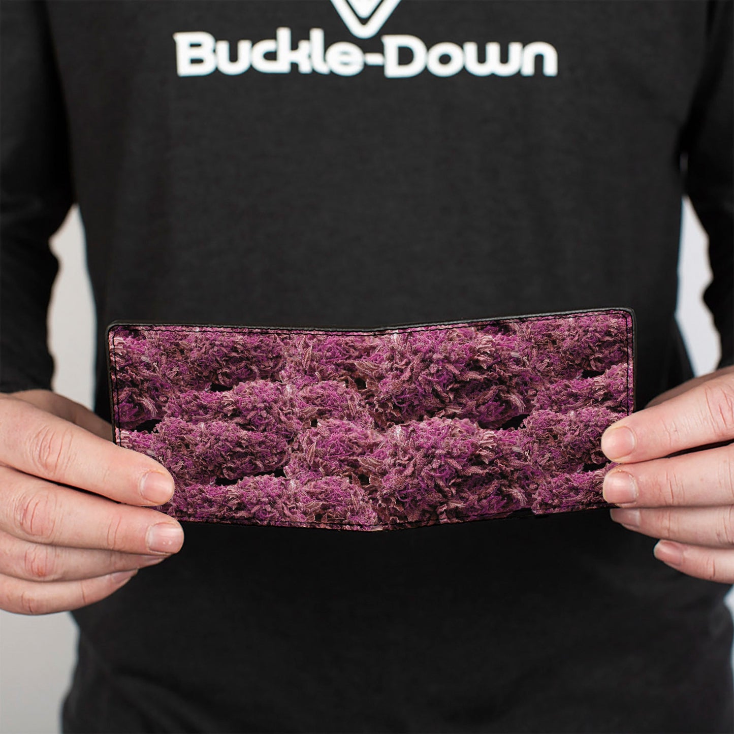 Bi-Fold Wallet - Vivid Marijuana Nugs Stacked Purples