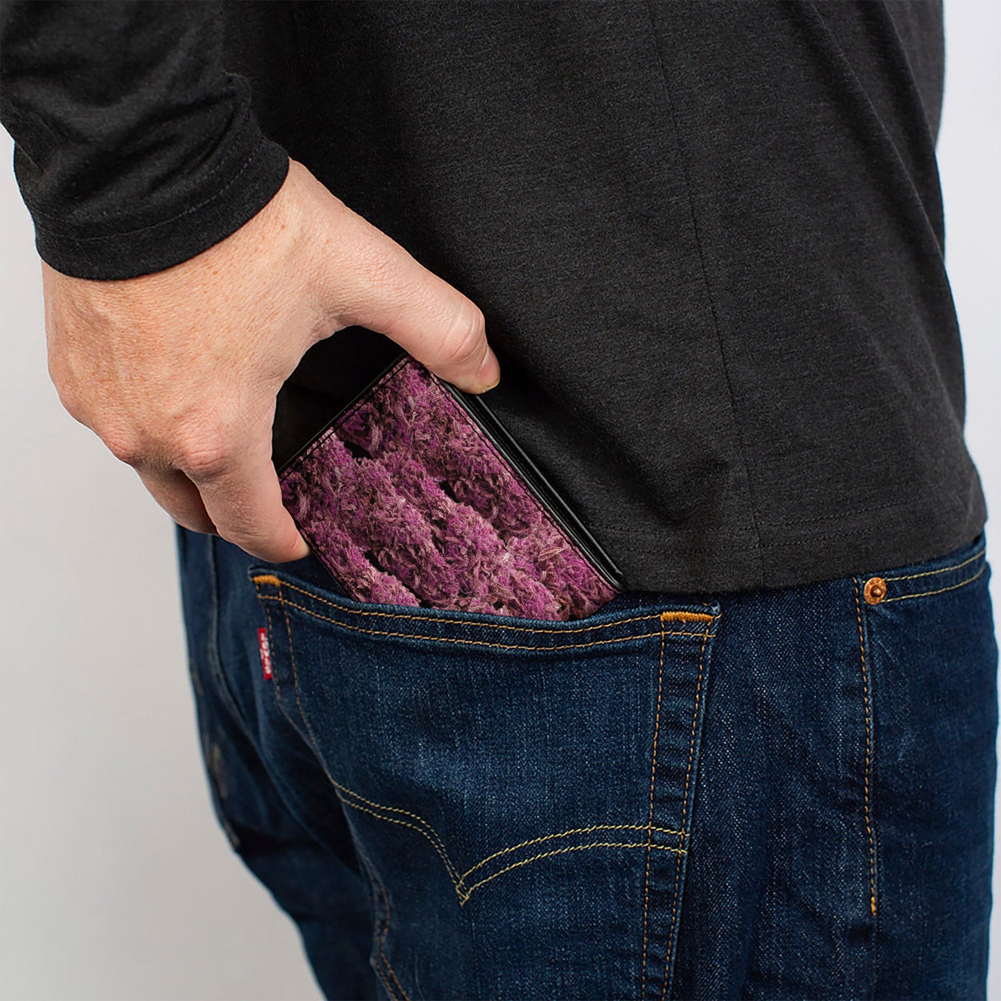 Bi-Fold Wallet - Vivid Marijuana Nugs Stacked Purples