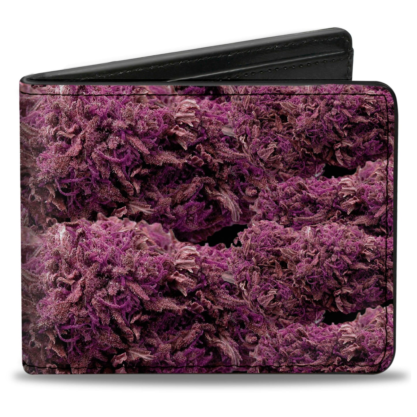 Bi-Fold Wallet - Vivid Marijuana Nugs Stacked Purples