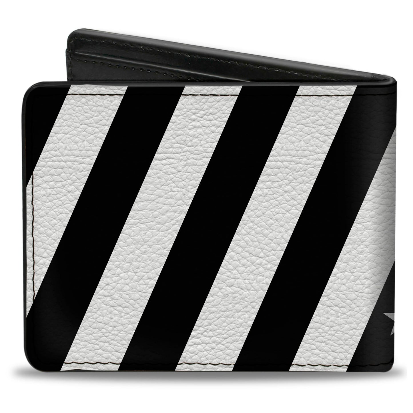 Bi-Fold Wallet - American Flag Diagonal Black White
