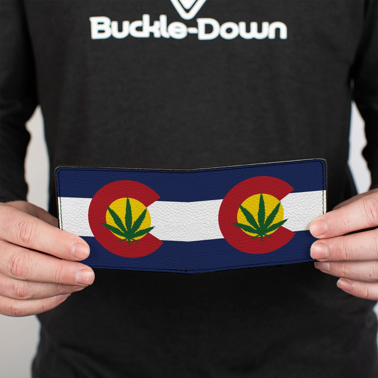 Bi-Fold Wallet - Colorado Flag Marijuana Leaf