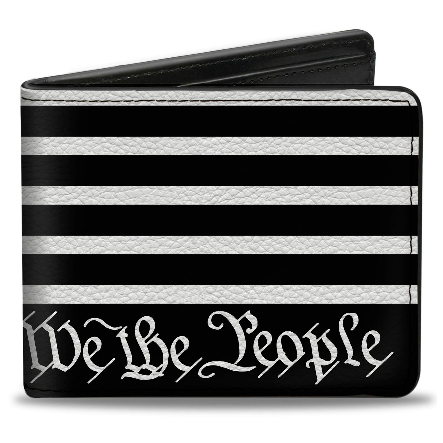 Bi-Fold Wallet - Americana Flag WE THE PEOPLE Black White