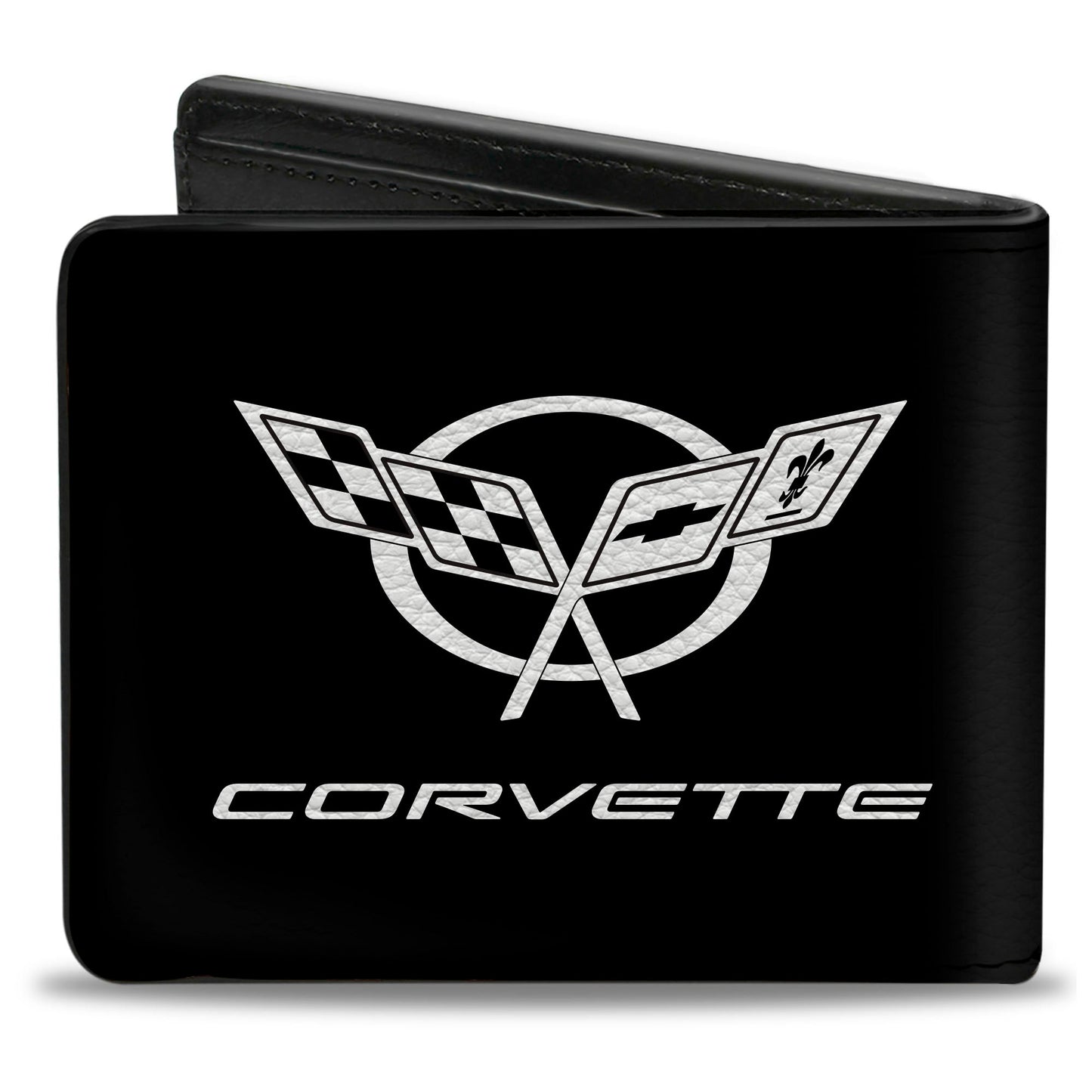 Bi-Fold Wallet - Corvette Black Silver CENTERED