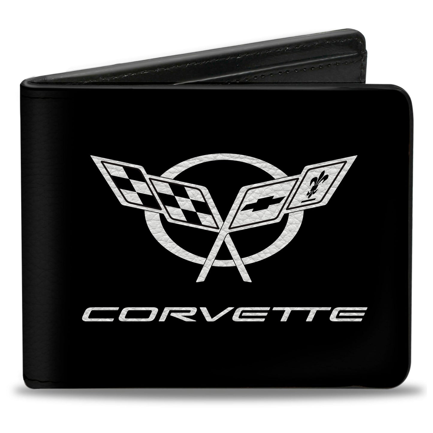 Bi-Fold Wallet - Corvette Black Silver CENTERED