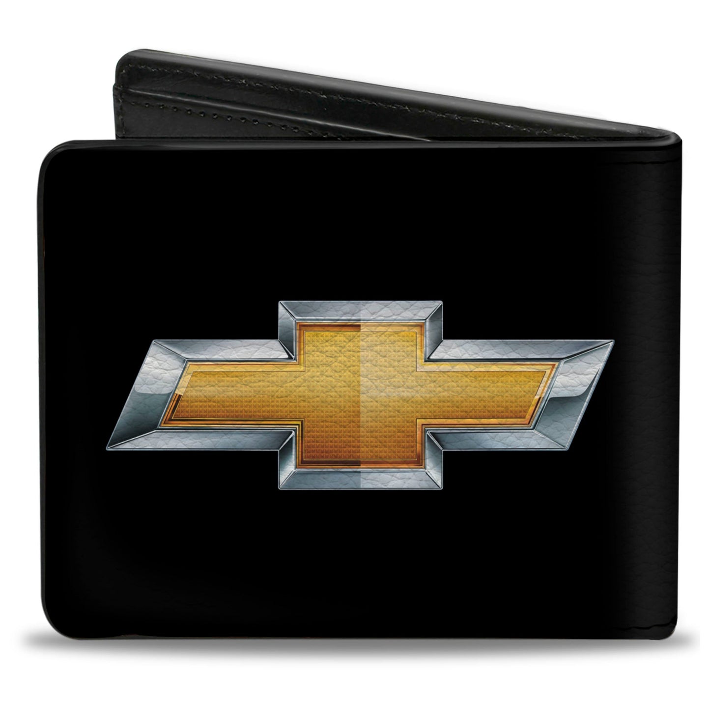 Bi-Fold Wallet - Chevy Bowtie Black Gold Logo CENTERED