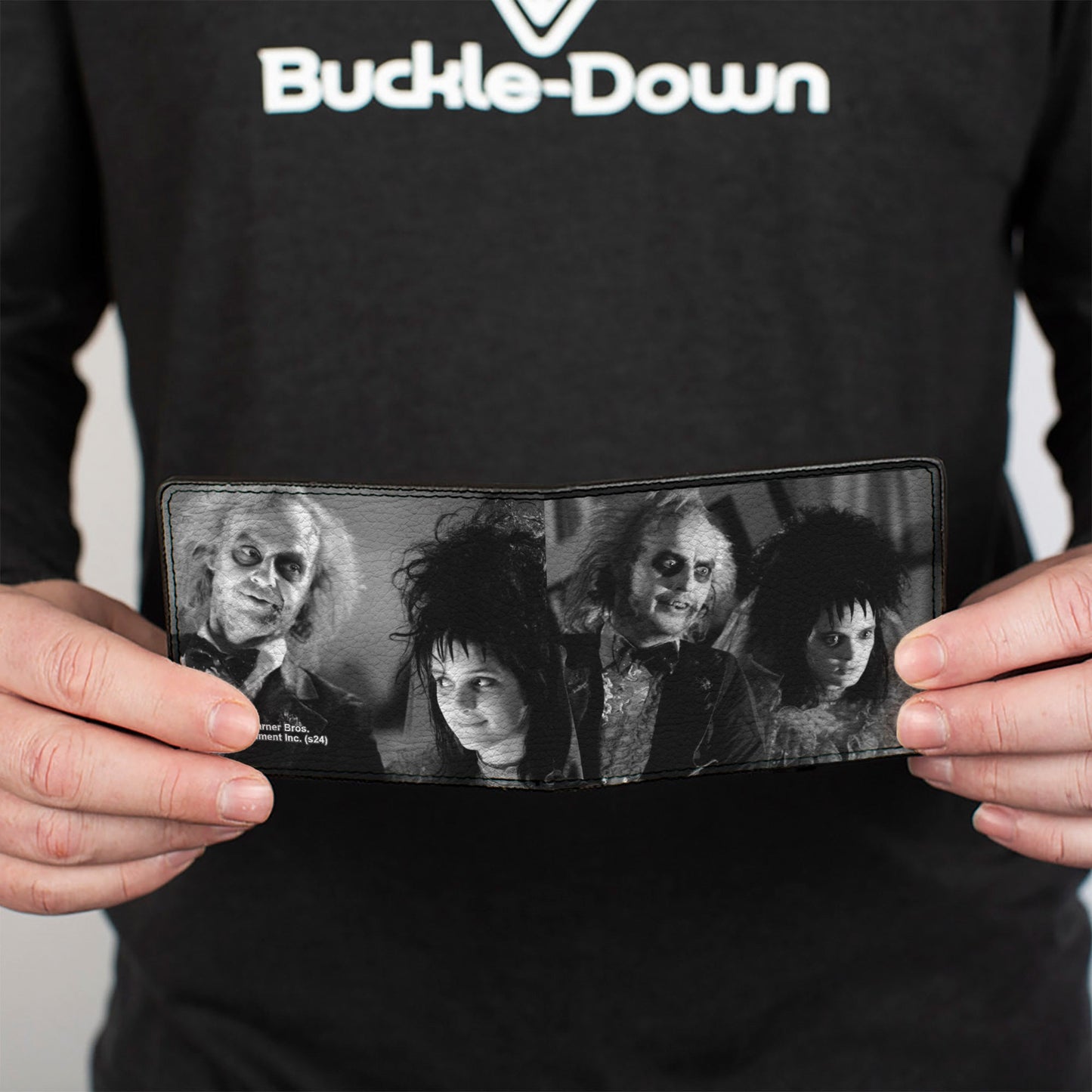 Bi-Fold Wallet - Beetlejuice and Lydia Wedding Scene Blocks Black/White