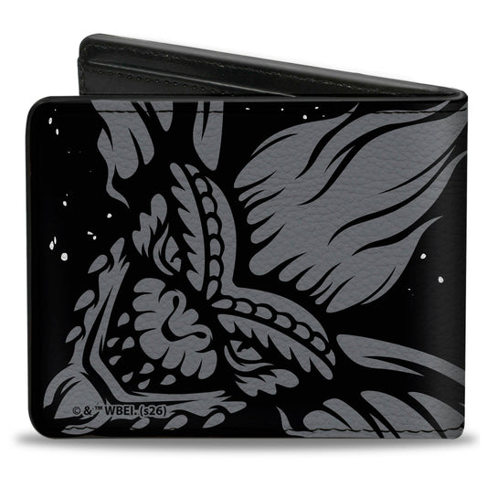Bi-Fold Wallet - GREMLINS Gizmo and Stripe Faces Black/Red/Orange/Gray