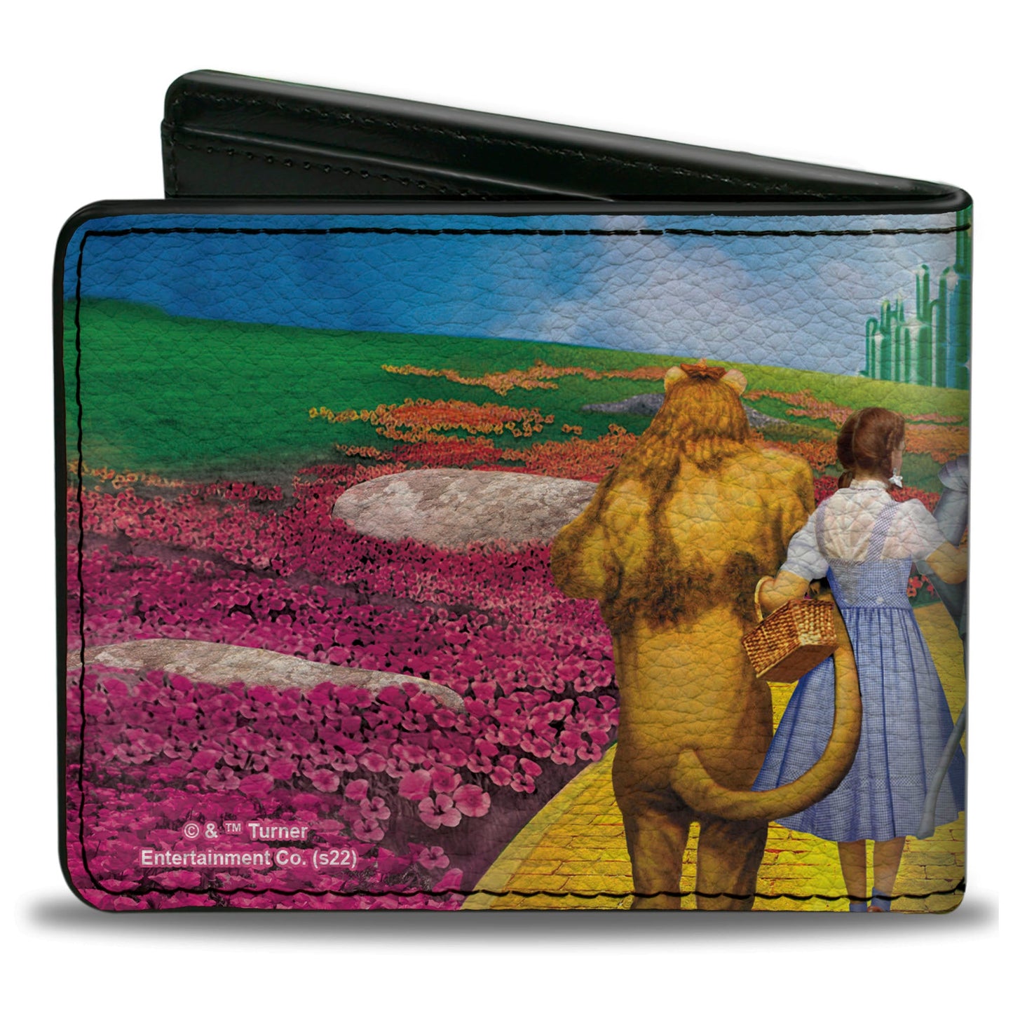 Bi-Fold Wallet - The Wizard of Oz Yellow Brick Road Poppy Field and Emerald City Scene