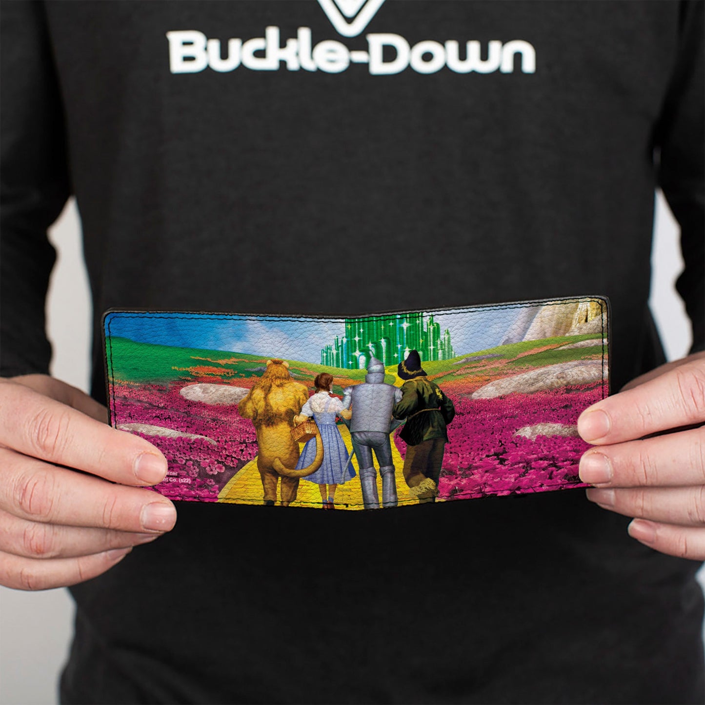 Bi-Fold Wallet - The Wizard of Oz Yellow Brick Road Poppy Field and Emerald City Scene