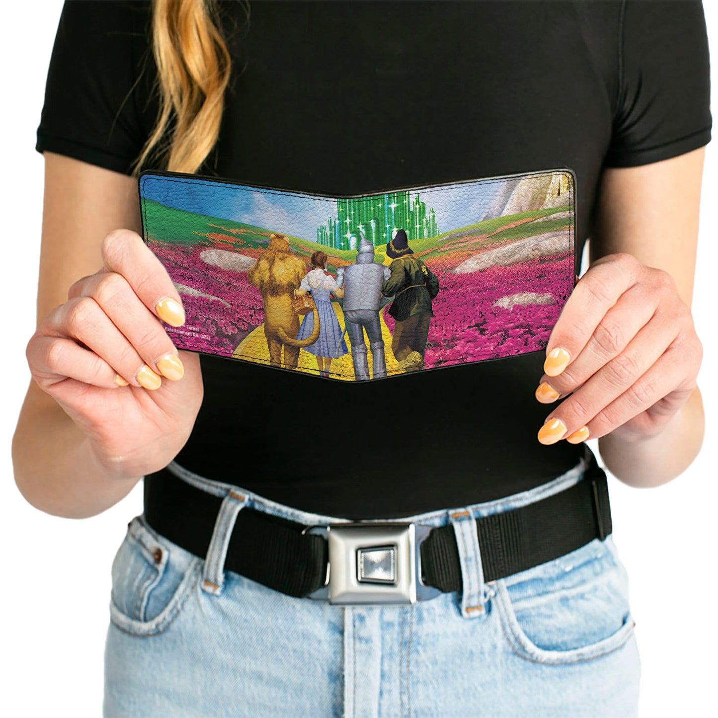 Bi-Fold Wallet - The Wizard of Oz Yellow Brick Road Poppy Field and Emerald City Scene