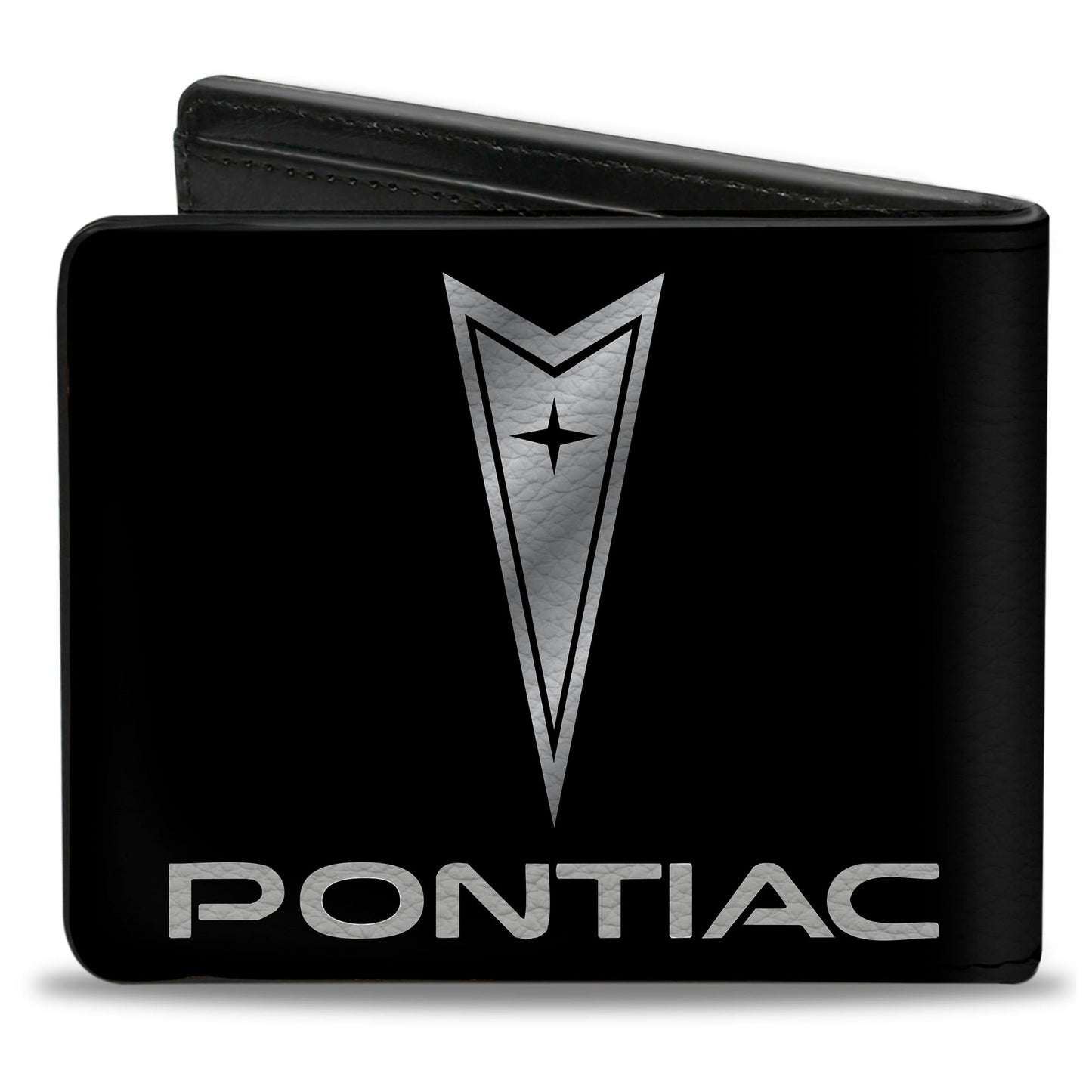 Bi-Fold Wallet - Pontiac Black Silver Logo CENTERED
