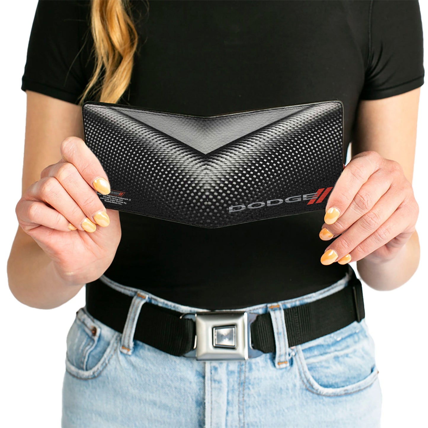 Bi-Fold Wallet - Dodge Red Rhombus Carbon Fiber