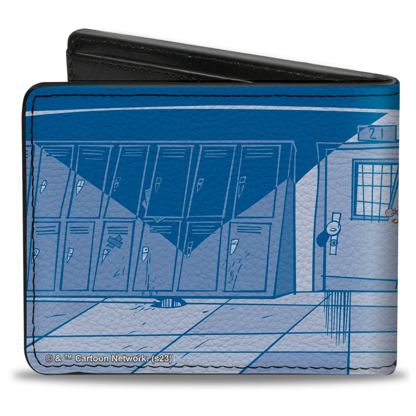 Bi-Fold Wallet - COW AND CHICKEN with Red Guy Running Pose and Title Logo Blues