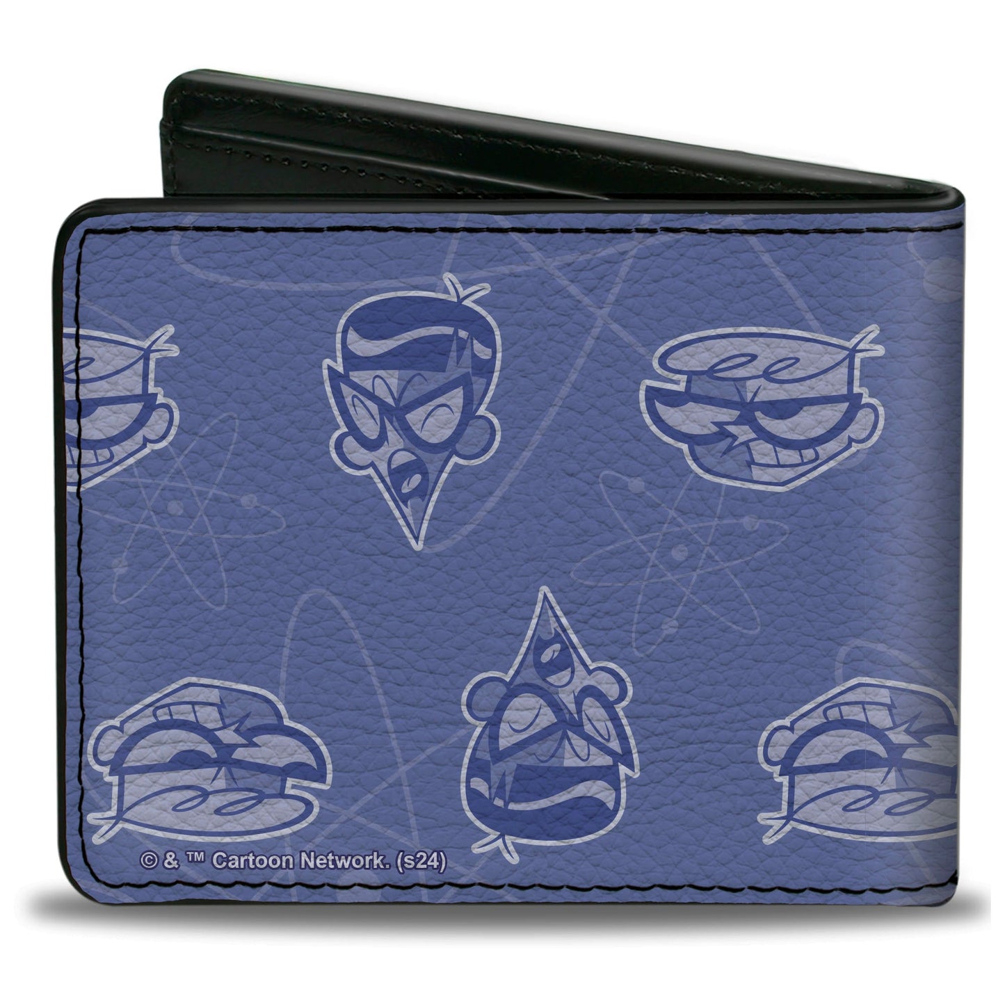 Bi-Fold Wallet - Dexter's Laboratory Dexter and Mandark Face Collage Blues