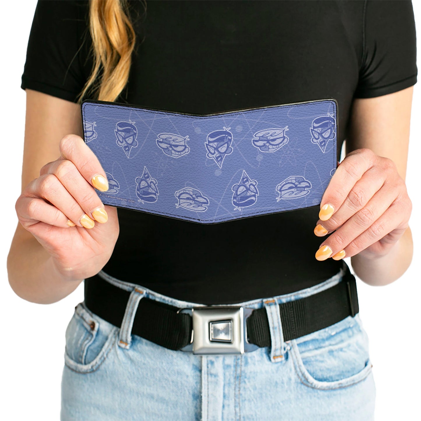 Bi-Fold Wallet - Dexter's Laboratory Dexter and Mandark Face Collage Blues