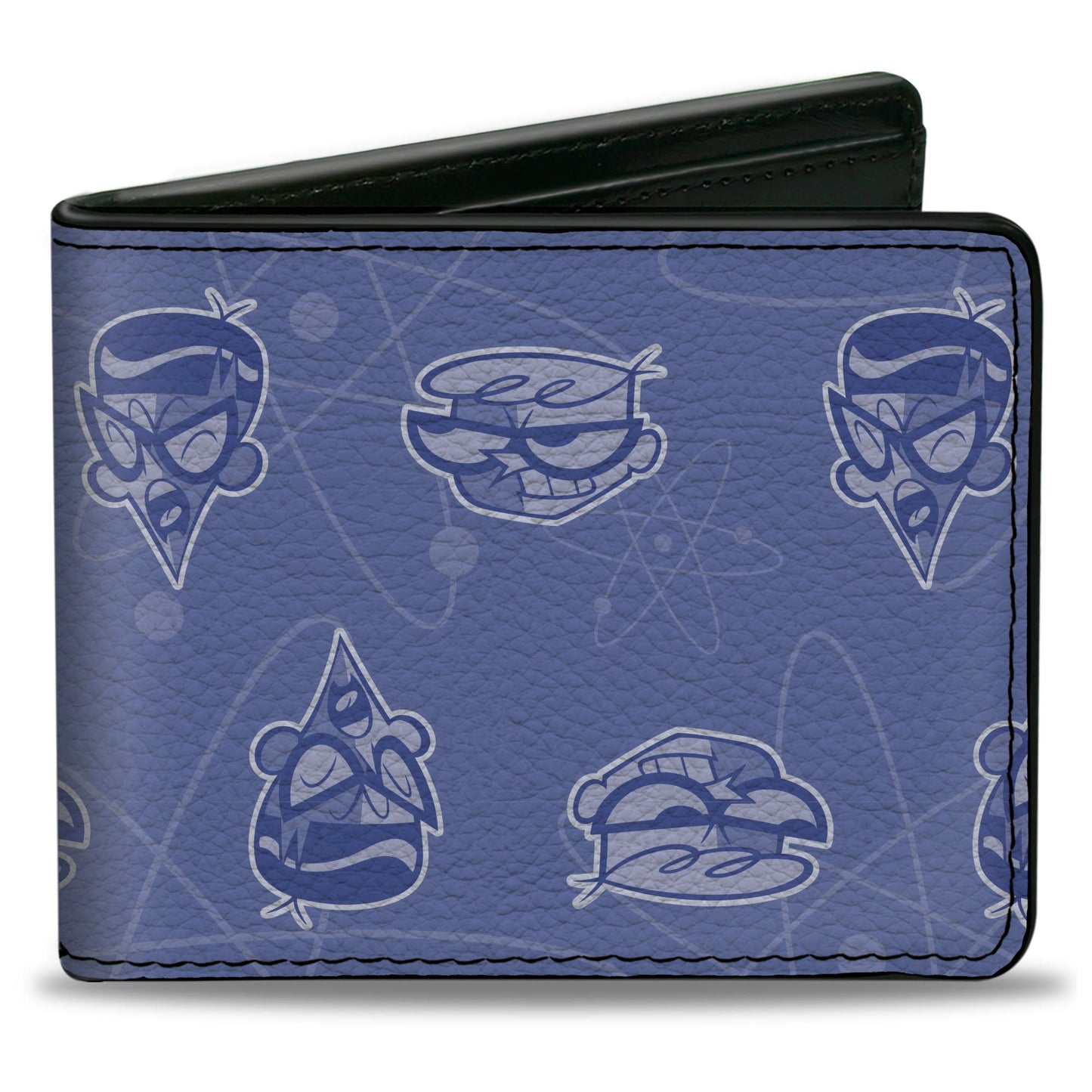 Bi-Fold Wallet - Dexter's Laboratory Dexter and Mandark Face Collage Blues