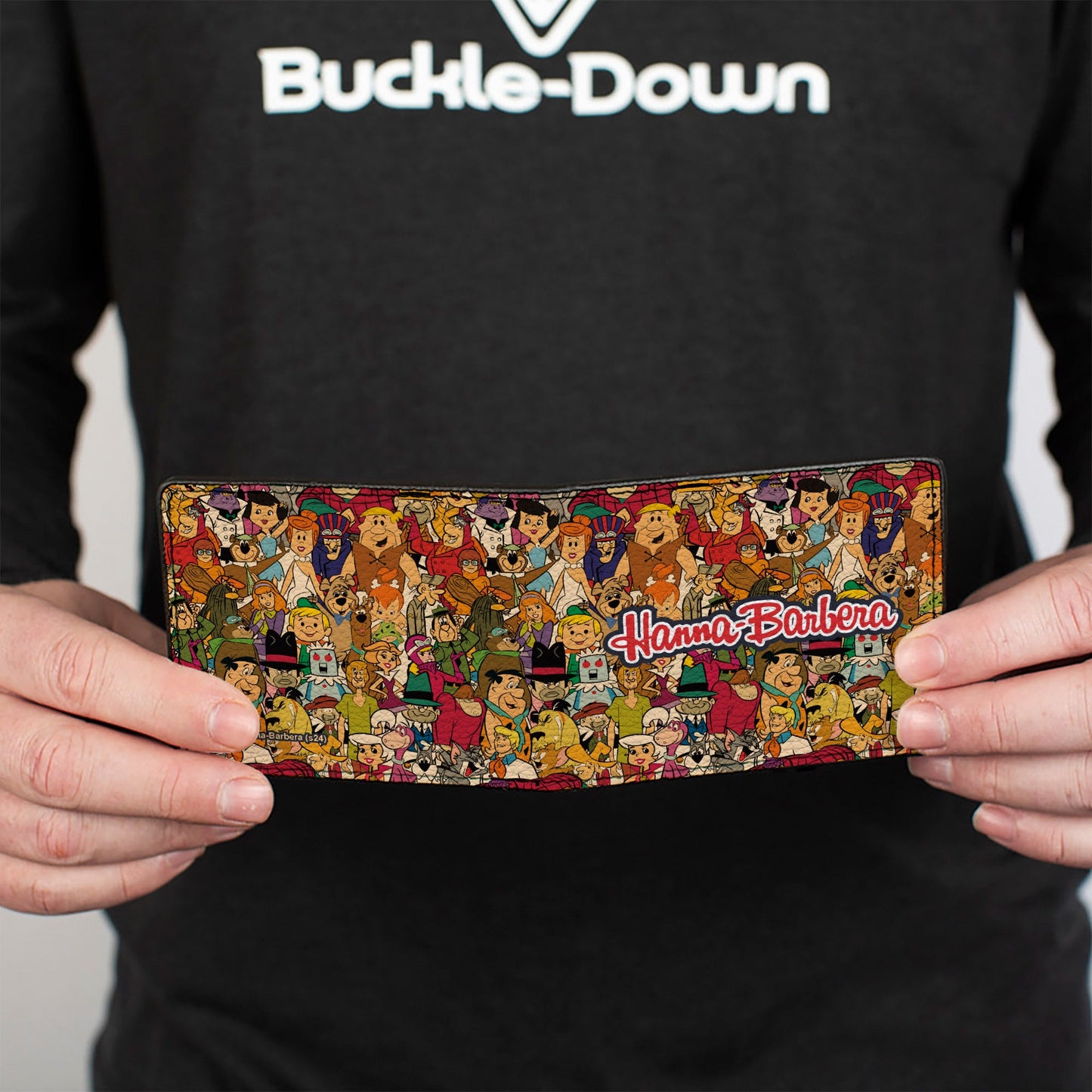 Bi-Fold Wallet - HANNA-BARBERA Title Logo Mutli Show Characters Stacked