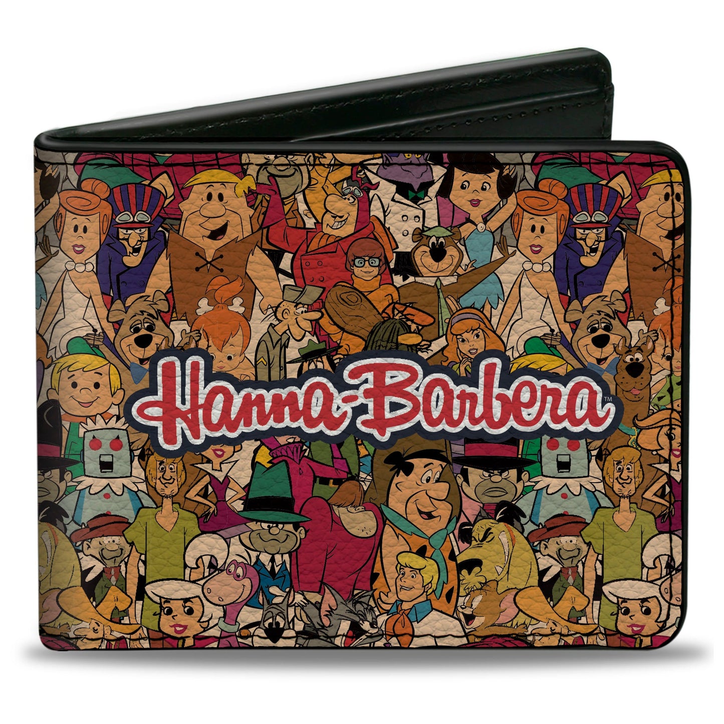 Bi-Fold Wallet - HANNA-BARBERA Title Logo Mutli Show Characters Stacked