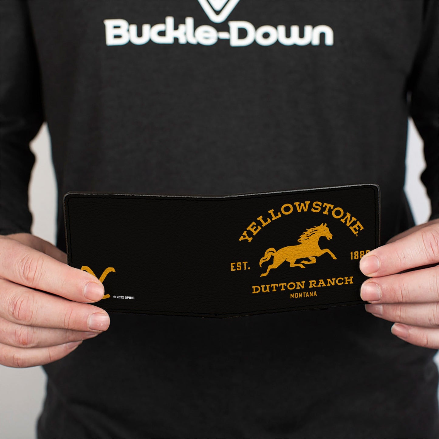 Bi-Fold Wallet - YELLOWSTONE DUTTON RANCH MONTANA Black/Yellow