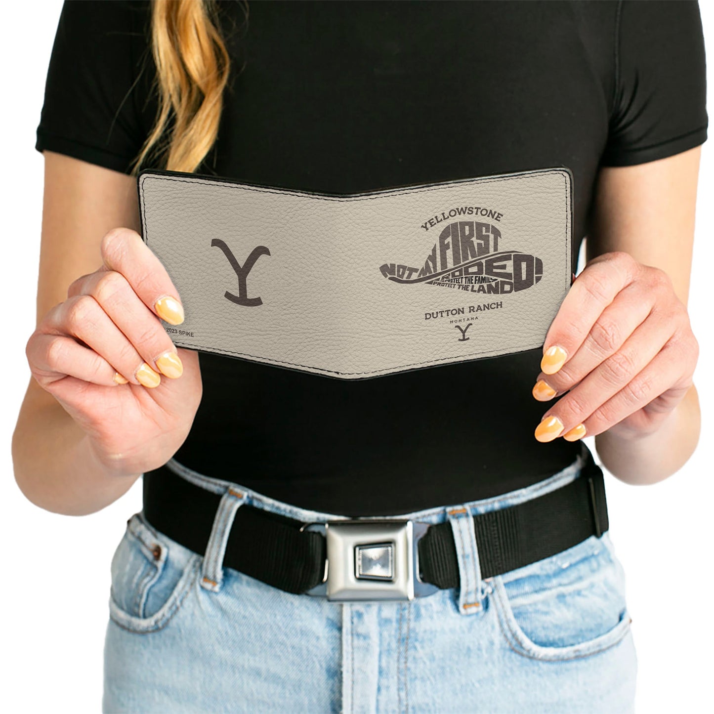 Bi-Fold Wallet - Yellowstone NOT MY FIRST RODEO Typography Beige/Browns
