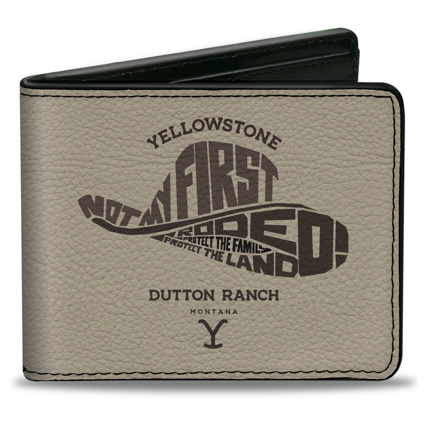 Bi-Fold Wallet - Yellowstone NOT MY FIRST RODEO Typography Beige/Browns