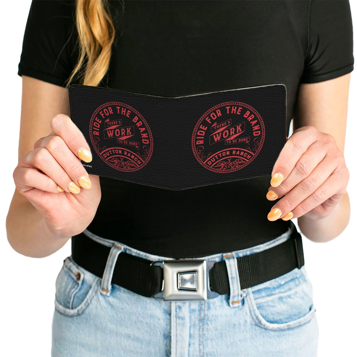 Bi-Fold Wallet - Yellowstone RIDE FOR THE BRAND DUTTON RANCH Logo Black/Red