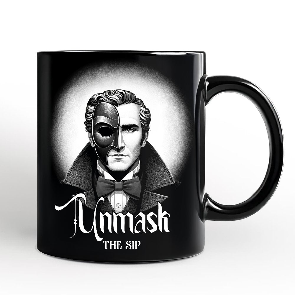 Phantom Opera Spooky Portrait Personalized Mug Horror Villain Theme Halloween Gift with Custom Name