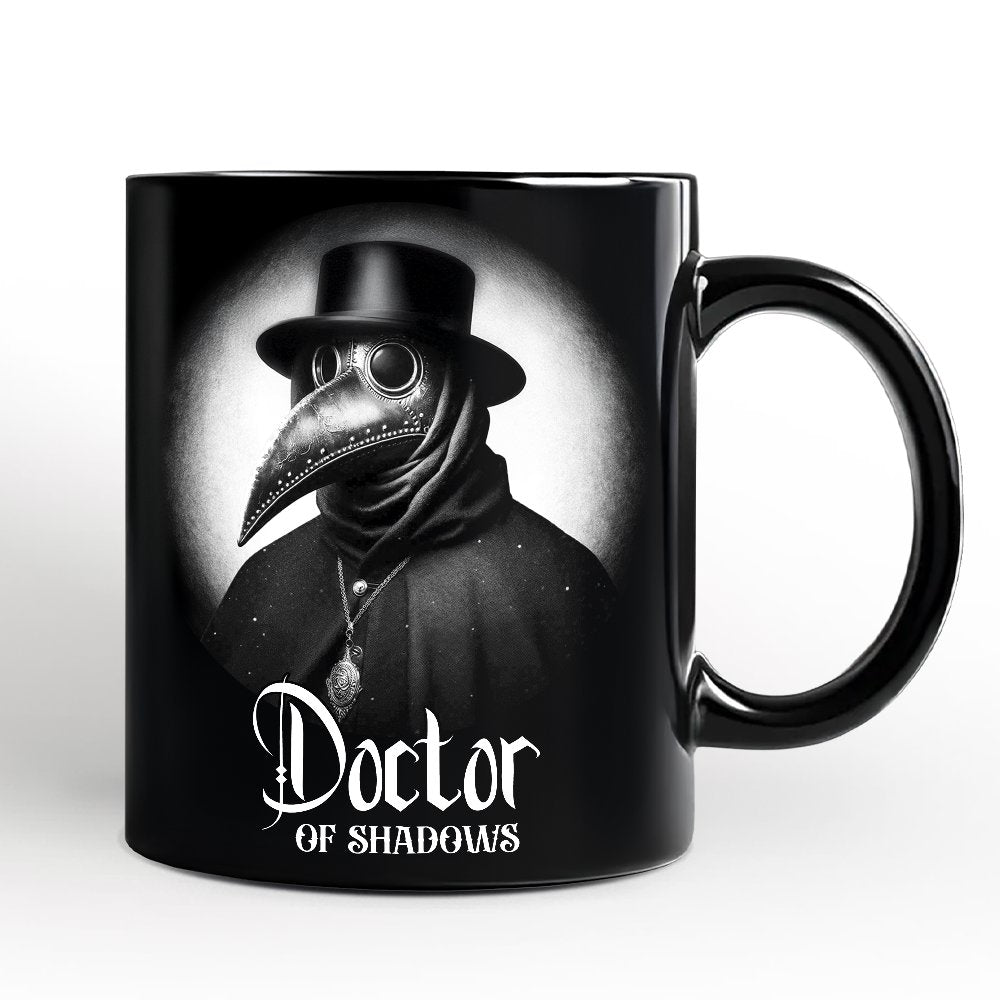 Plague Doctor Spooky Portrait Personalized Mug Horror Villain Theme Halloween Gift with Custom Name
