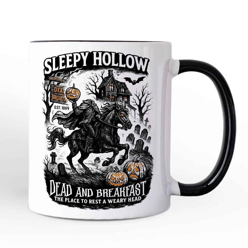 Sleepy Hollow Headless Horseman Personalized Mug, Gothic Haunted Halloween Gift with Custom Name