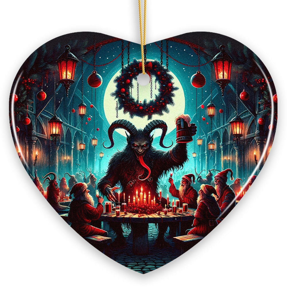 Krampus’s Unholy Revelry Ornament, Dark Folklore Celebration and Spooky Decor