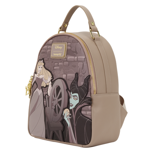Loungefly Disney Sleeping Beauty & Maleficent - Aurora Spinning Wheel Maleficent Mini Backpack