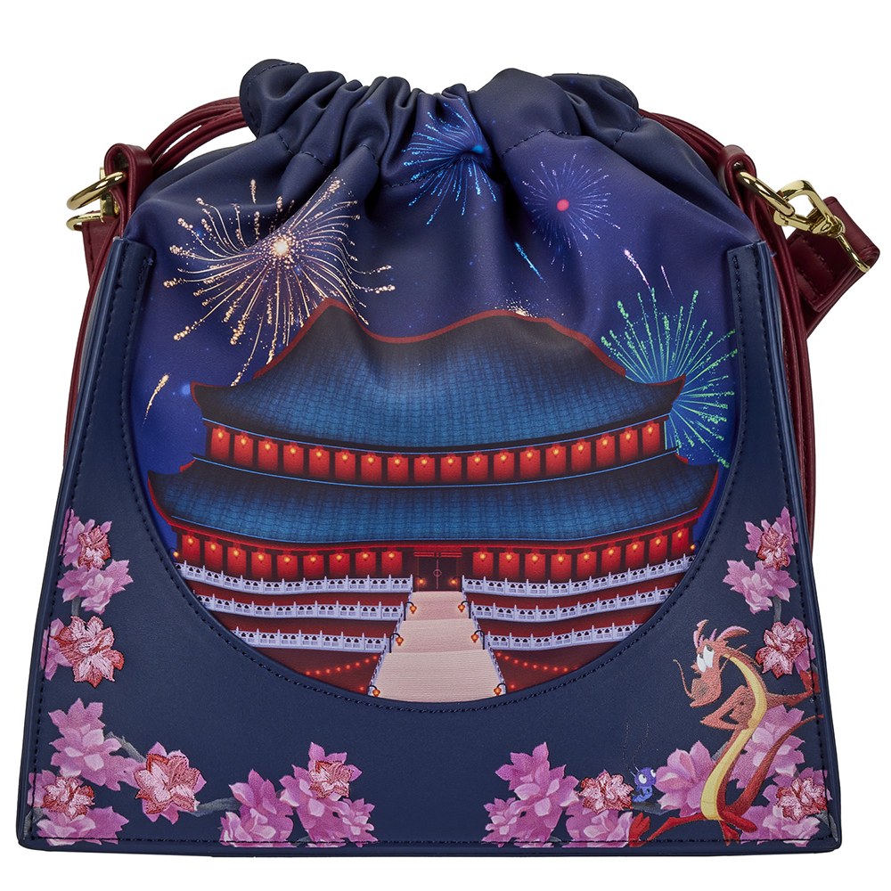 Loungefly: Disney Mulan Castle Cinch Sack Crossbody Bag