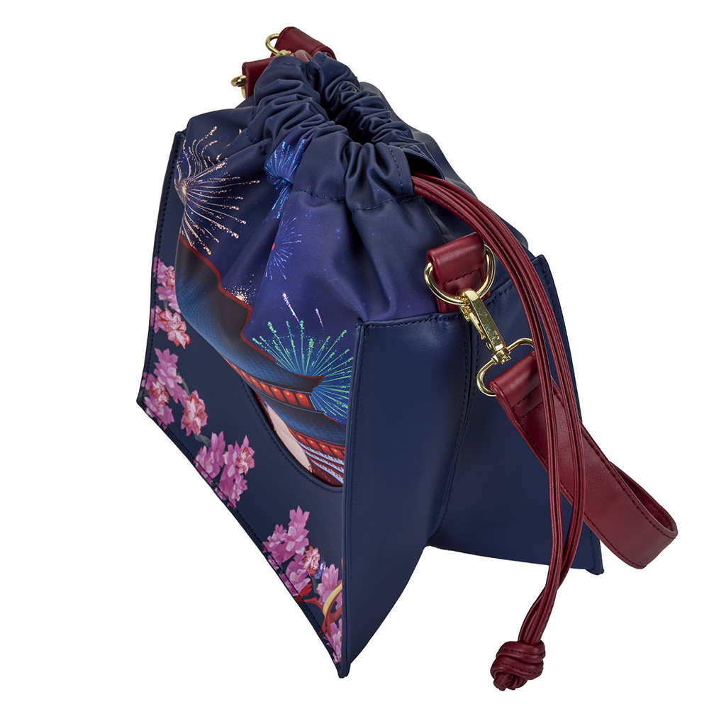 Loungefly: Disney Mulan Castle Cinch Sack Crossbody Bag