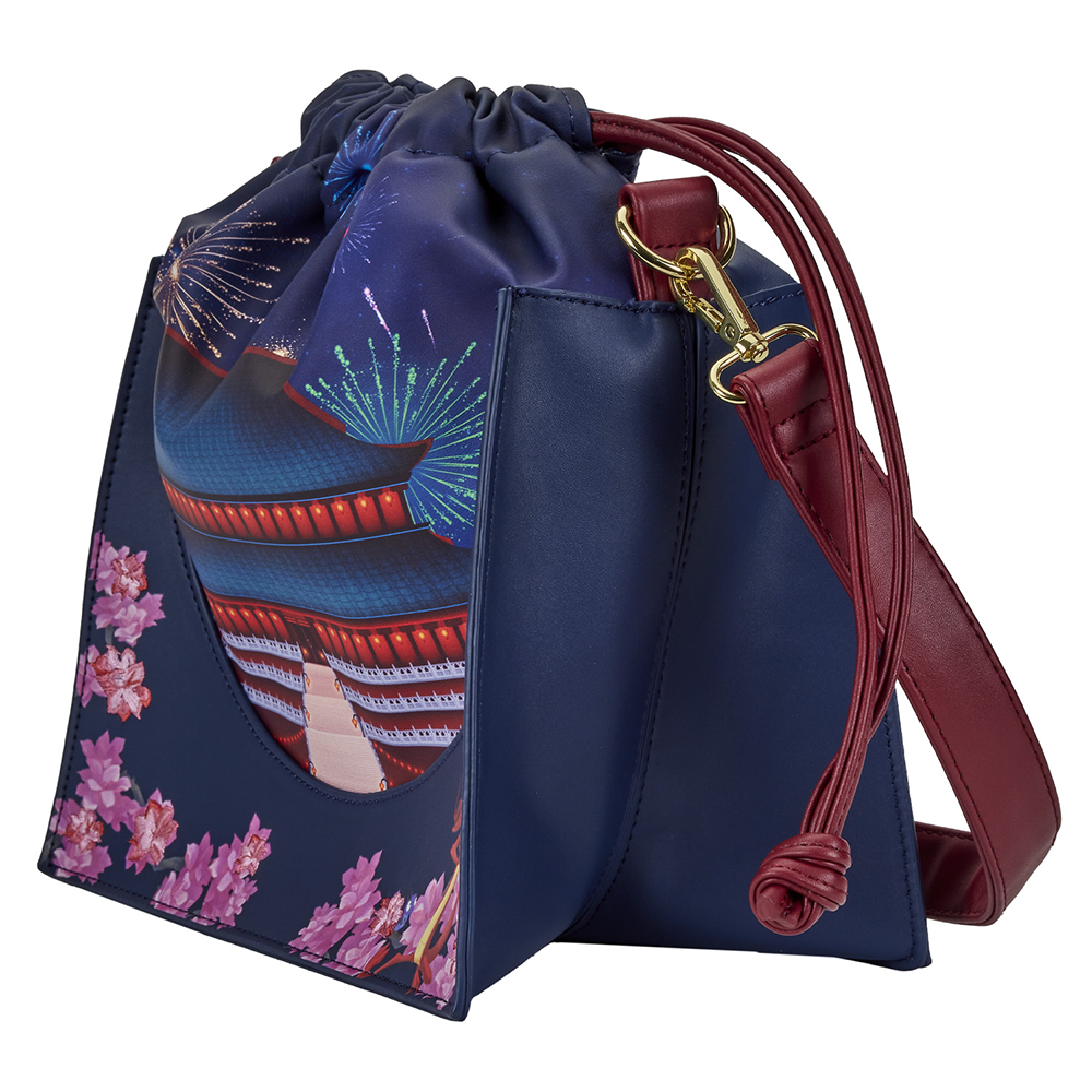 Loungefly: Disney Mulan Castle Cinch Sack Crossbody Bag