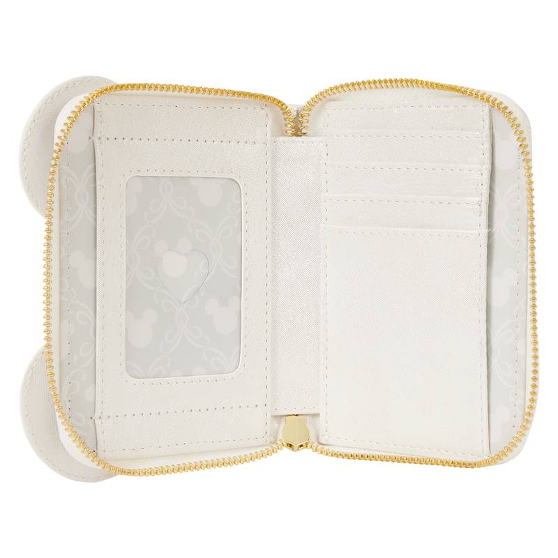 Loungefly Disney - Minnie Mouse Iridescent Lace Wedding Zip Around Wallet