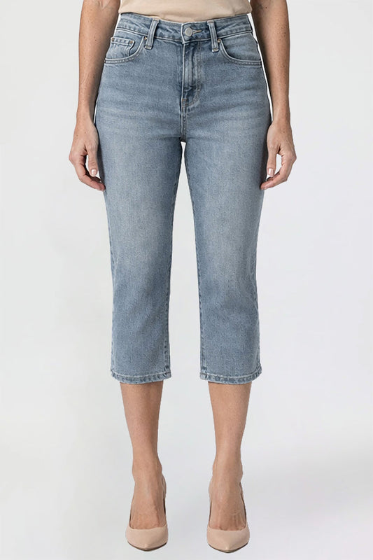 Women's Premium Stretch Side Slit Capri