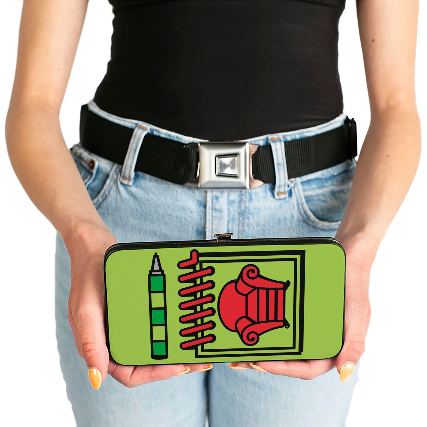 Hinged Wallet - Blue's Clues Steve's Handy Dandy Notebook Thinking Chair + Stripes Paw Greens Red Blue