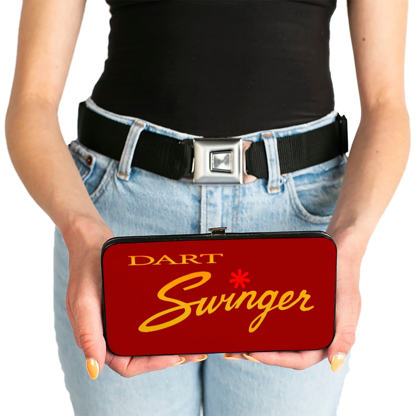 Hinged Wallet - Dodge DART SWINGER Script Reds Yellow-Fade