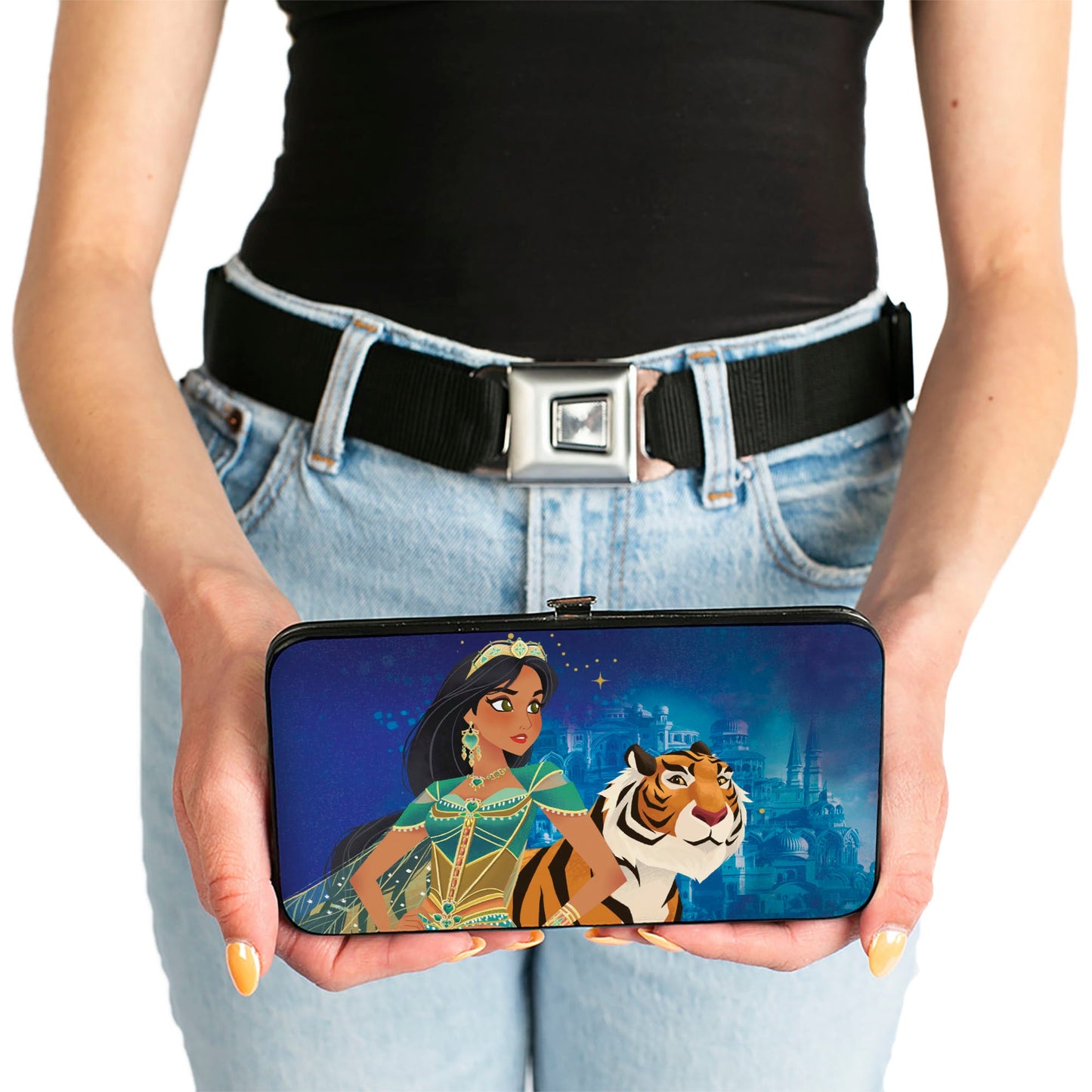Hinged Wallet - Jasmine 2019 Standing Pose w Rajah + Palace Blues