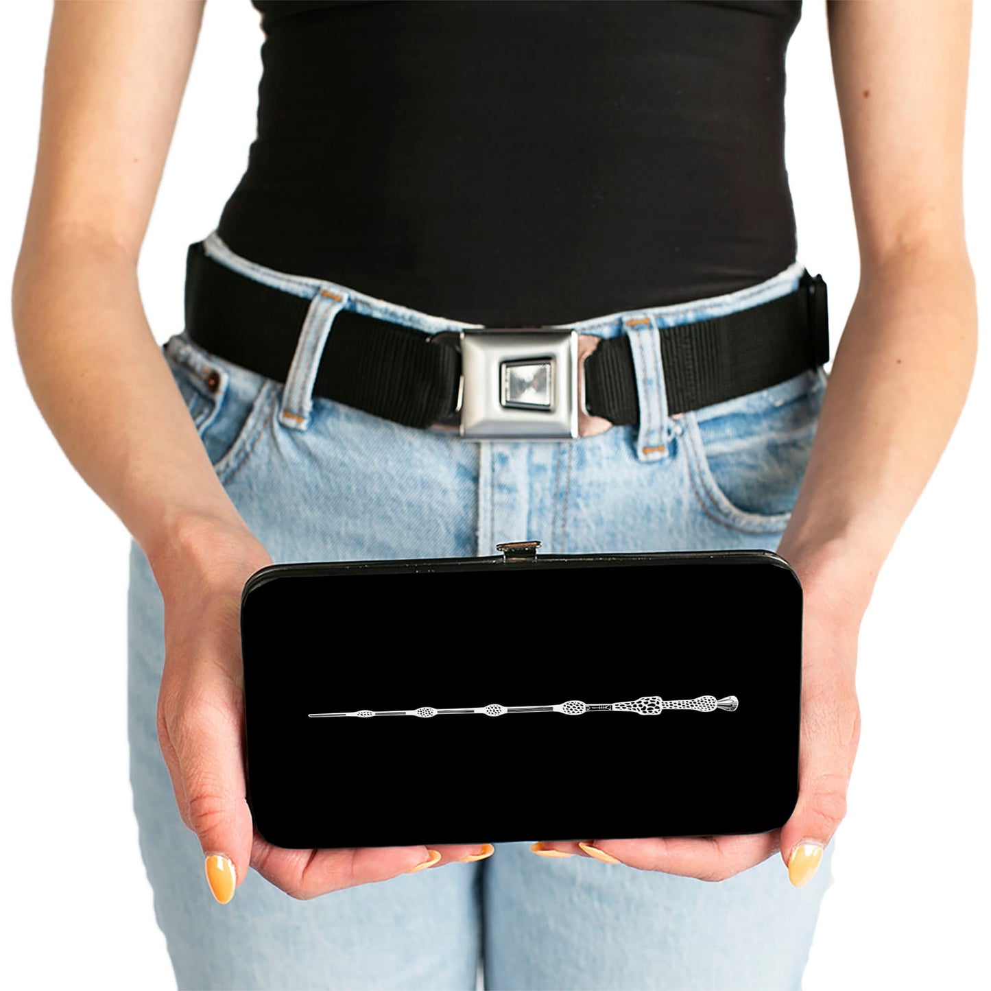 Hinged Wallet - Fantastic Beasts The Crimes of Grindelwald Elder Wand + 9-Wands Black White