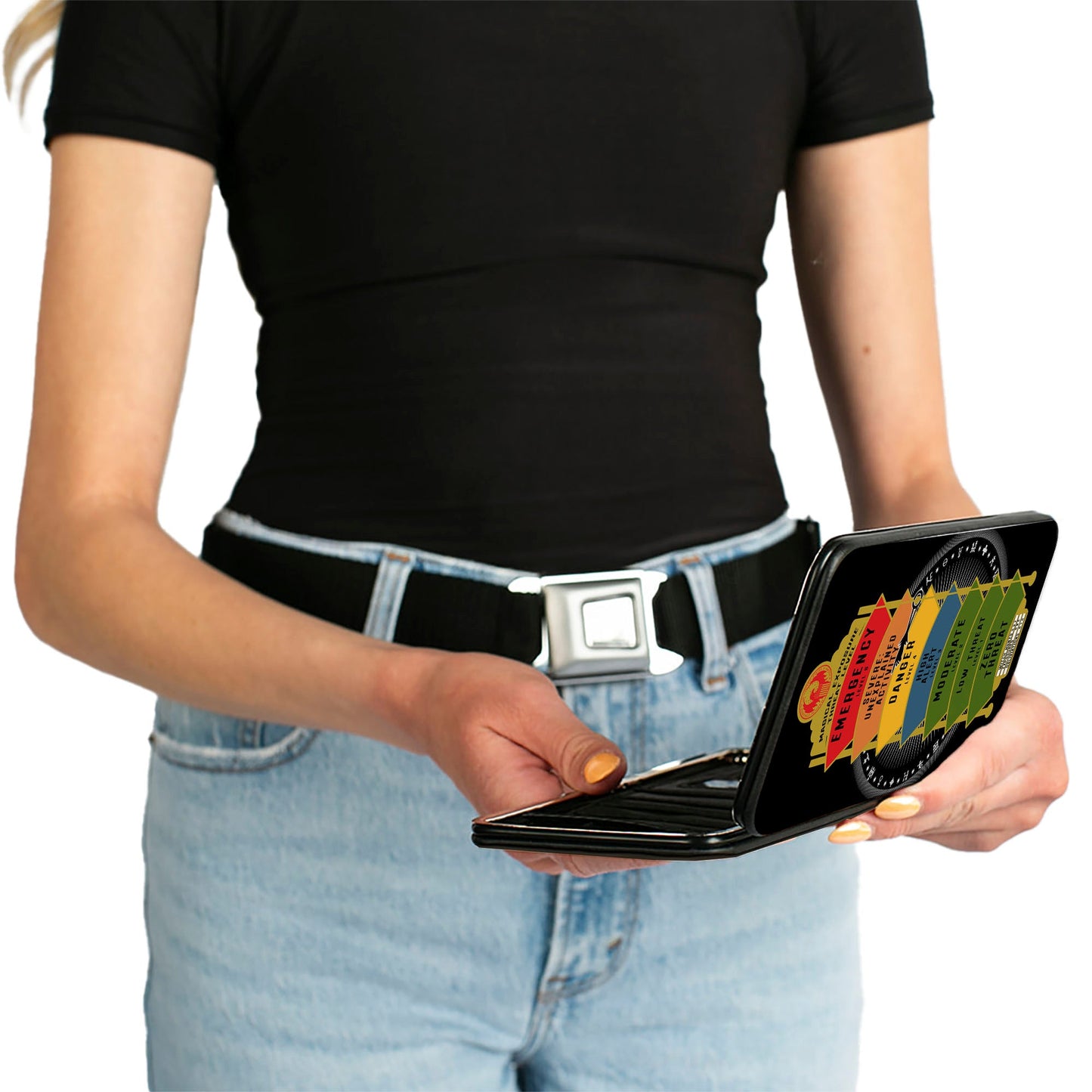 Hinged Wallet - FANTASTIC BEASTS AND WHERE TO FIND THEM MAGICAL EXPOSURE THREAT LEVEL Meter Black White Multi Color