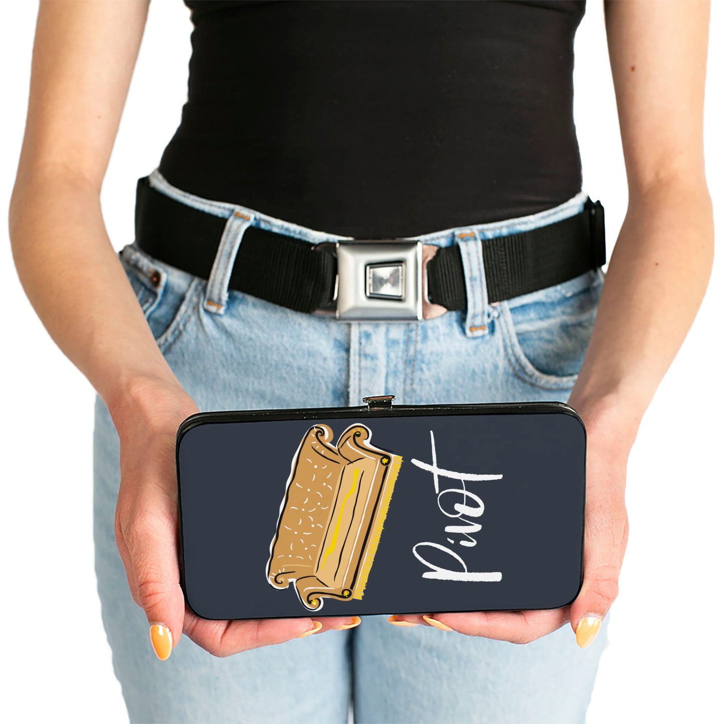 Hinged Wallet - Friends Couch PIVOT Gray White