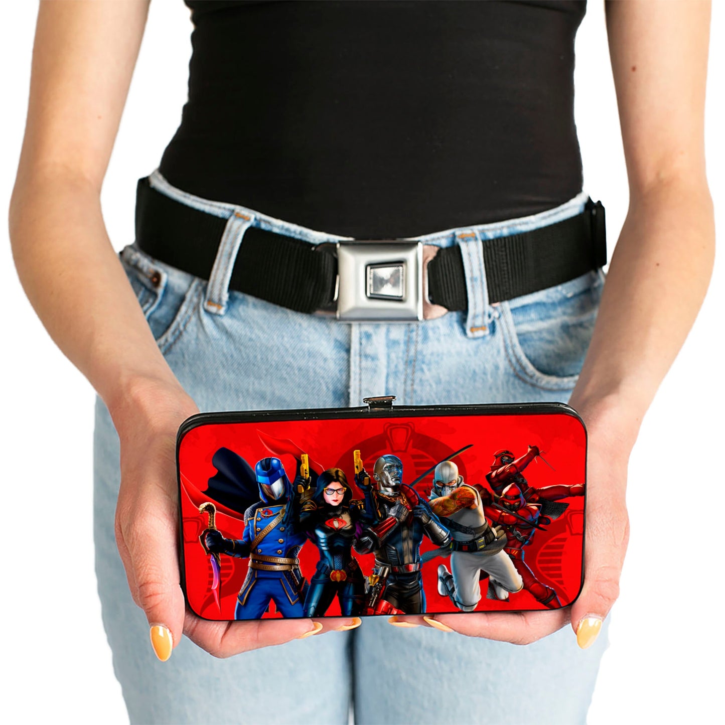Hinged Wallet - GI Joe COBRA Agents Group Pose and Logo Reds